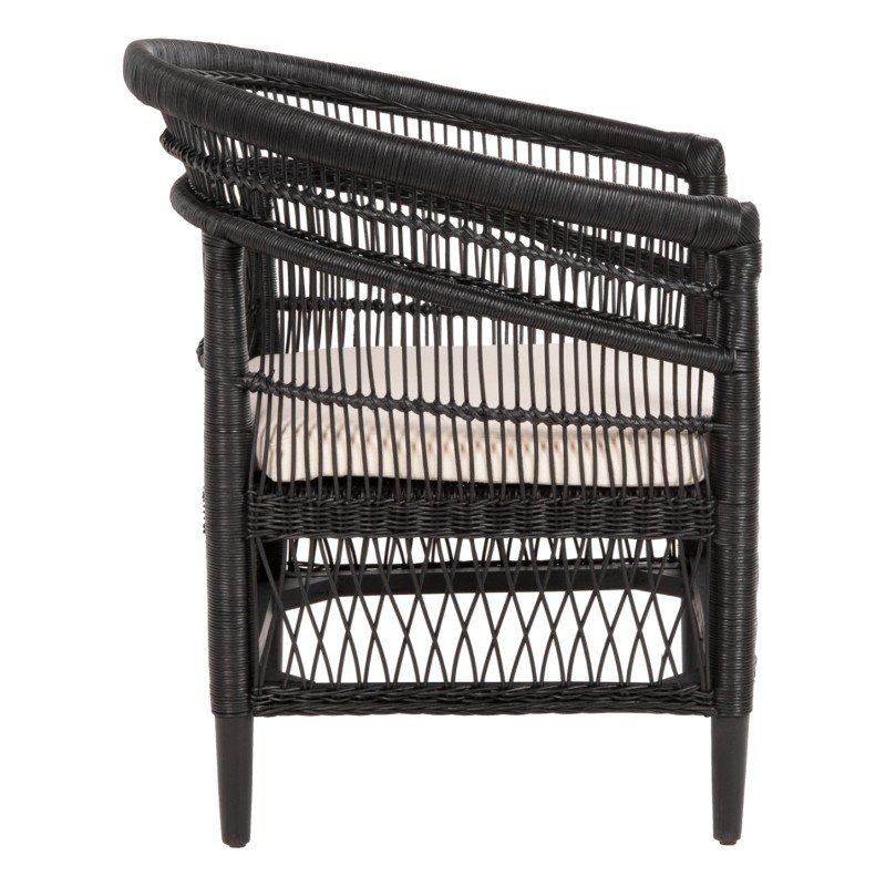 ΠΟΛΥΘΡΟΝΑ MALAWI HM9635.03 ΞΥΛΟ ΜΑΟΝΙ ΜΕ RATTAN ΜΑΥΡΟ--Β'ΔΙΑΛΟΓΗΣ 80x70x86Υεκ.