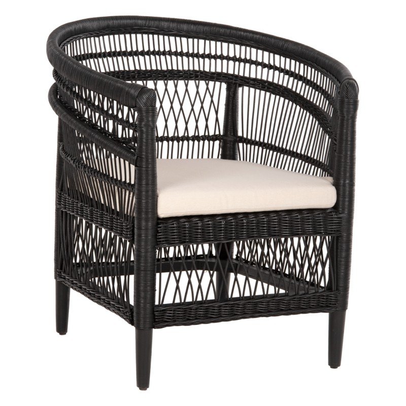 ΠΟΛΥΘΡΟΝΑ MALAWI HM9635.03 ΞΥΛΟ ΜΑΟΝΙ ΜΕ RATTAN ΜΑΥΡΟ--Β'ΔΙΑΛΟΓΗΣ 80x70x86Υεκ.