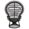 ΠΟΛΥΘΡΟΝΑ ROYAL PEACOCK HM9342.03 RATTAN ΜΑΥΡΟ-ΜΑΞΙΛΑΡΙ ΜΑΥΡΟ 114x72x150Yεκ.