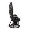 ΠΟΛΥΘΡΟΝΑ ROYAL PEACOCK HM9342.03 RATTAN ΜΑΥΡΟ-ΜΑΞΙΛΑΡΙ ΜΑΥΡΟ 114x72x150Yεκ.