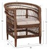 ΠΟΛΥΘΡΟΝΑ MALAWI HM9635.01 ΞΥΛΟ ΜΑΟΝΙ & RATTAN--Β'ΔΙΑΛΟΓΗΣ 80x70x86Υεκ.