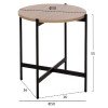 ΒΟΗΘΗΤΙΚΟ ΤΡΑΠΕΖΙ HM9589.03 MDF SONAMA-ΜΑΥΡΗ ΜΕΤΑΛΛΙΚΗ ΒΑΣΗ Φ50x55Υεκ.