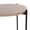 ΒΟΗΘΗΤΙΚΟ ΤΡΑΠΕΖΙ HM9589.03 MDF SONAMA-ΜΑΥΡΗ ΜΕΤΑΛΛΙΚΗ ΒΑΣΗ Φ50x55Υεκ.