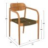 ΠΟΛΥΘΡΟΝΑ OSLO HM9636.05 ΞΥΛΟ TEAK ΦΥΣΙΚΟ & ΣΧΟΙΝΙ--B’ΔΙΑΛΟΓΗΣ 55x54x80Yεκ.