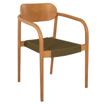 ΠΟΛΥΘΡΟΝΑ OSLO HM9636.05 ΞΥΛΟ TEAK ΦΥΣΙΚΟ & ΣΧΟΙΝΙ--B’ΔΙΑΛΟΓΗΣ 55x54x80Yεκ.