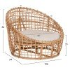 ΠΟΛΥΘΡΟΝΑ ENTO HM9814 RATTAN ΣΕ ΦΥΣΙΚΟ-ΜΠΕΖ ΜΑΞΙΛΑΡΙ 85x75x67Yεκ.