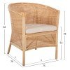 ΠΟΛΥΘΡΟΝΑ APRON HM9818 RATTAN ΠΛΕΚΤΟ ΣΕ ΦΥΣΙΚΟ--Β'ΔΙΑΛΟΓΗΣ 75x70x85Υεκ.