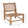 ΚΑΡΕΚΛΑ LONDER HM5986 ΞΥΛΟ TEAK ΣΕ ΦΥΣΙΚΟ ΚΑΙ ΣΥΝΘΕΤΙΚΟ RATTAN 63x77x77Υεκ.