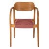 ΠΟΛΥΘΡΟΝΑ OSLO HM9636.06 ΞΥΛΟ TEAK ΦΥΣΙΚΟ & ΣΧΟΙΝΙ--B’ΔΙΑΛΟΓΗΣ 55x54x80Yεκ.