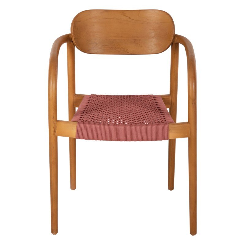 ΠΟΛΥΘΡΟΝΑ OSLO HM9636.06 ΞΥΛΟ TEAK ΦΥΣΙΚΟ & ΣΧΟΙΝΙ--B’ΔΙΑΛΟΓΗΣ 55x54x80Yεκ.