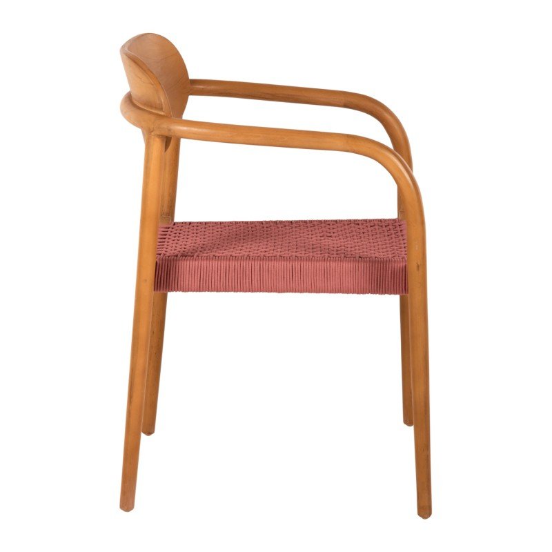 ΠΟΛΥΘΡΟΝΑ OSLO HM9636.06 ΞΥΛΟ TEAK ΦΥΣΙΚΟ & ΣΧΟΙΝΙ--B’ΔΙΑΛΟΓΗΣ 55x54x80Yεκ.