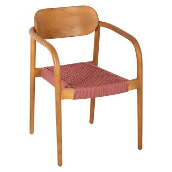 ΠΟΛΥΘΡΟΝΑ OSLO HM9636.06 ΞΥΛΟ TEAK ΦΥΣΙΚΟ & ΣΧΟΙΝΙ--B’ΔΙΑΛΟΓΗΣ 55x54x80Yεκ.