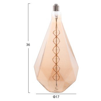 ΛΑΜΠΤΗΡΑΣ LED FILAMENT 8W E27 3000K GOLD COLOR DIMMABLE HM4057