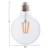 ΛΑΜΠΤΗΡΑΣ GLOBO LED FILAMENT 8W E27 2700K ΔΙΑΦΑΝΟΣ DIMMABLE HM4050.01