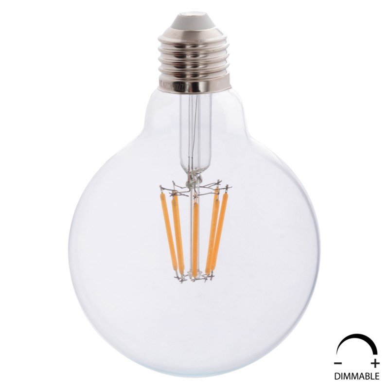 ΛΑΜΠΤΗΡΑΣ GLOBO LED FILAMENT 8W E27 2700K ΔΙΑΦΑΝΟΣ DIMMABLE HM4050.01