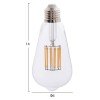 ΛΑΜΠΤΗΡΑΣ HM4189.01 LED FILAMENT 12W E27 2700K ΔΙΑΦΑΝΟΣ