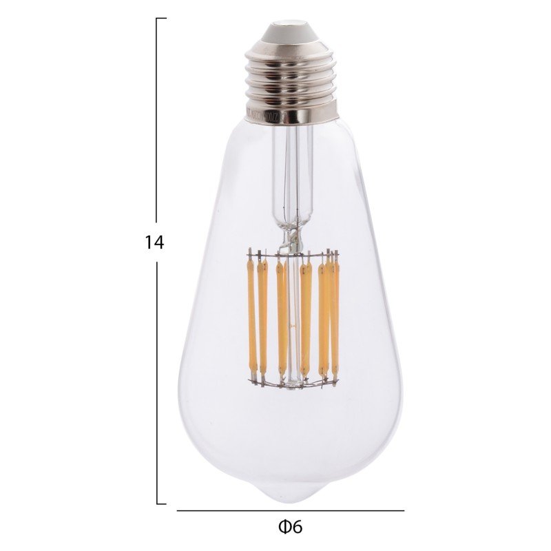 ΛΑΜΠΤΗΡΑΣ HM4189.01 LED FILAMENT 12W E27 2700K ΔΙΑΦΑΝΟΣ