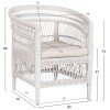 ΠΟΛΥΘΡΟΝΑ MALAWI HM9635.02 ΞΥΛΟ ΜΑΟΝΙ ΜΕ RATTAN ΛΕΥΚΟ--Β'ΔΙΑΛΟΓΗΣ 80x70x86Υεκ.