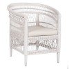 ΠΟΛΥΘΡΟΝΑ MALAWI HM9635.02 ΞΥΛΟ ΜΑΟΝΙ ΜΕ RATTAN ΛΕΥΚΟ--Β'ΔΙΑΛΟΓΗΣ 80x70x86Υεκ.