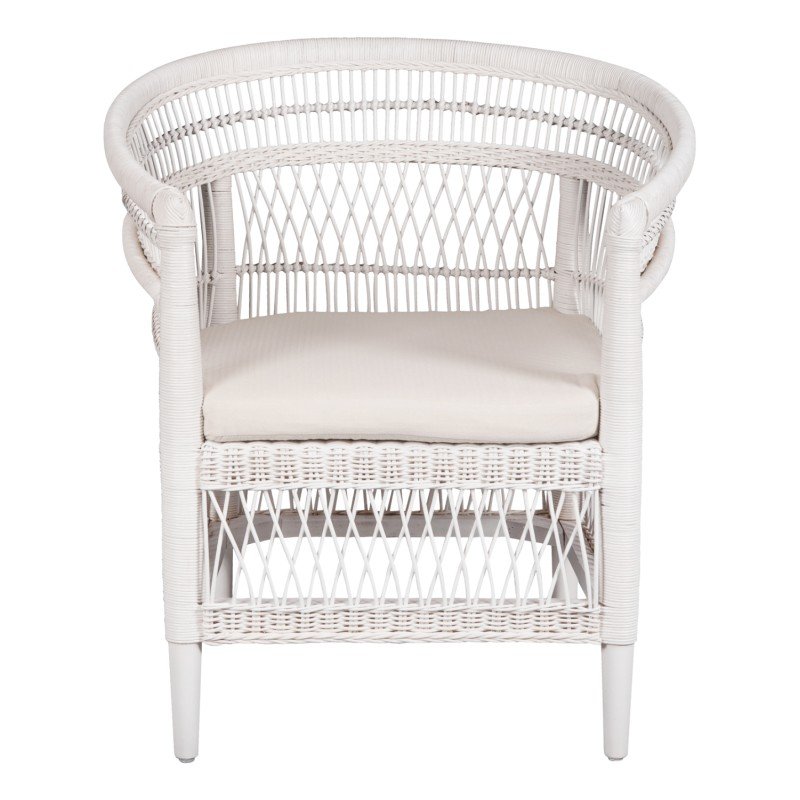 ΠΟΛΥΘΡΟΝΑ MALAWI HM9635.02 ΞΥΛΟ ΜΑΟΝΙ ΜΕ RATTAN ΛΕΥΚΟ--Β'ΔΙΑΛΟΓΗΣ 80x70x86Υεκ.
