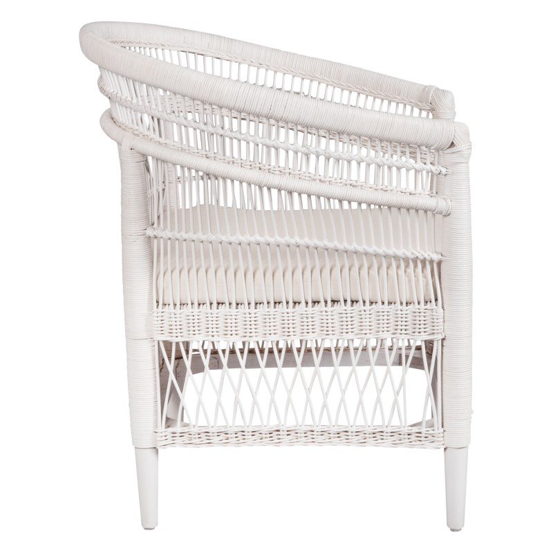 ΠΟΛΥΘΡΟΝΑ MALAWI HM9635.02 ΞΥΛΟ ΜΑΟΝΙ ΜΕ RATTAN ΛΕΥΚΟ--Β'ΔΙΑΛΟΓΗΣ 80x70x86Υεκ.