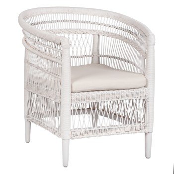 ΠΟΛΥΘΡΟΝΑ MALAWI HM9635.02 ΞΥΛΟ ΜΑΟΝΙ ΜΕ RATTAN ΛΕΥΚΟ--Β'ΔΙΑΛΟΓΗΣ 80x70x86Υεκ.