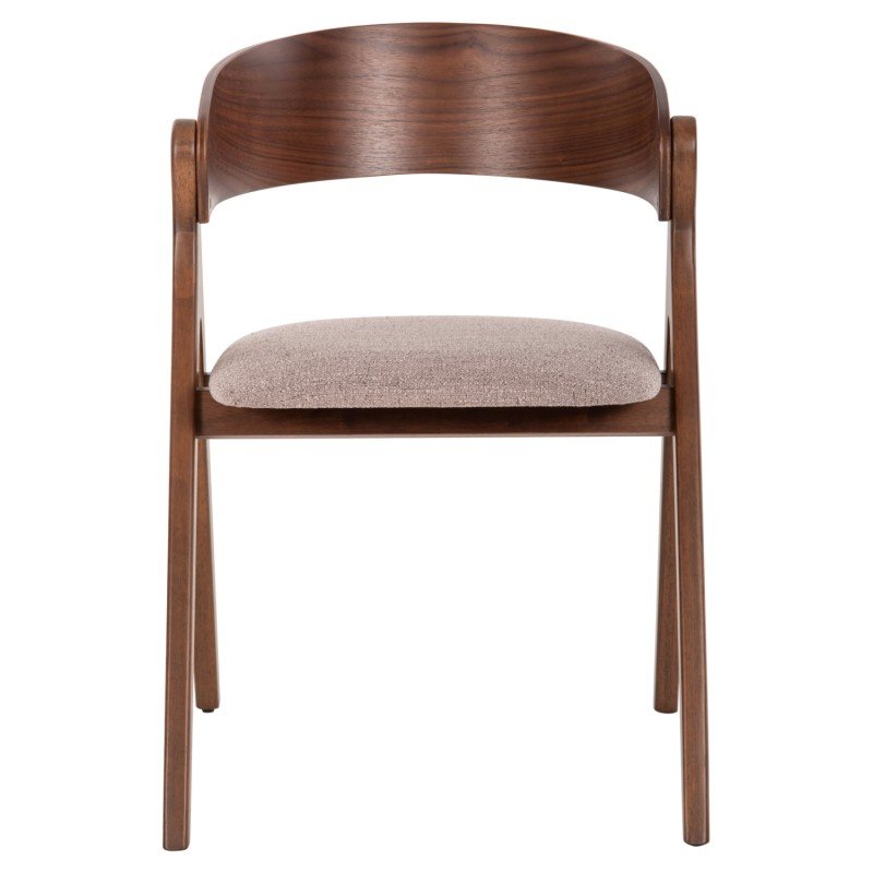ΚΑΡΕΚΛΑ NEKKER HM9739.01 RUBBERWOOD ΣΕ ΚΑΡΥΔΙ-ΜΠΕΖ ΥΦΑΣΜΑ ΚΑΘΙΣΜΑ 56x55x78Yεκ.