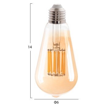 ΛΑΜΠΤΗΡΑΣ HM4189.02 LED FILAMENT 12W E27 2700K GOLD ΛΑΜΠΤΗΡΑΣ HM4189.02 LED FILAMENT 12W E27 2700K GOLD