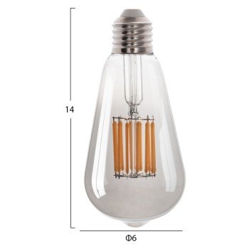ΛΑΜΠΤΗΡΑΣ HM4189.03 LED FILAMENT 12W E27 2700K SMOKE ΛΑΜΠΤΗΡΑΣ HM4189.03 LED FILAMENT 12W E27 2700K SMOKE