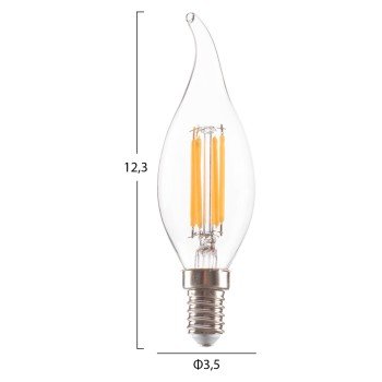 ΛΑΜΠΤΗΡΑΣ HM4047.01 ΣΤΥΛ ΦΛΟΓΑ LED FILAMENT 6W E14 3000K ΔΙΑΦΑΝΟ DIMMABLE ΛΑΜΠΤΗΡΑΣ HM4047.01 ΣΤΥΛ ΦΛΟΓΑ LED FILAMENT 6W E14 3000K ΔΙΑΦΑΝΟ DIMMABLE