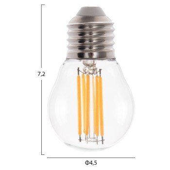 ΛΑΜΠΤΗΡΑΣ HM4046.01 LED FILAMENT 6W E27 2700K ΔΙΑΦΑΝΟ DIMMABLE ΛΑΜΠΤΗΡΑΣ HM4046.01 LED FILAMENT 6W E27 2700K ΔΙΑΦΑΝΟ DIMMABLE