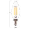 ΛΑΜΠΤΗΡΑΣ LED FILAMENT 4W E14 3000K ΔΙΑΦΑΝΟΣ DIMMABLE HM4048.01