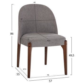 ΚΑΡΕΚΛΑ ΤΡΑΠΕΖΑΡΙΑΣ RAMMER HM9744.01 RUBBERWOOD ΣΕ ΚΑΡΥΔΙ-ΓΚΡΙ ΥΦΑΣΜΑ 57x55x86Υεκ. ΚΑΡΕΚΛΑ ΤΡΑΠΕΖΑΡΙΑΣ RAMMER HM9744.01 RUBBERWOOD ΣΕ ΚΑΡΥΔΙ-ΓΚΡΙ ΥΦΑΣΜΑ 57x55x86Υεκ.