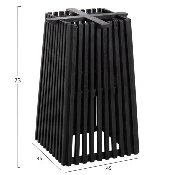 ΒΑΣΗ ΤΡΑΠΕΖΙΟΥ ΕΣΩΤ.ΧΩΡΟΥ ΤΕΤΡΑΓΩΝΗ FRANTZ HM9460.12 ΞΥΛΟ MINDI ΣΕ ΜΑΥΡΟ 45x45x73Y εκ.