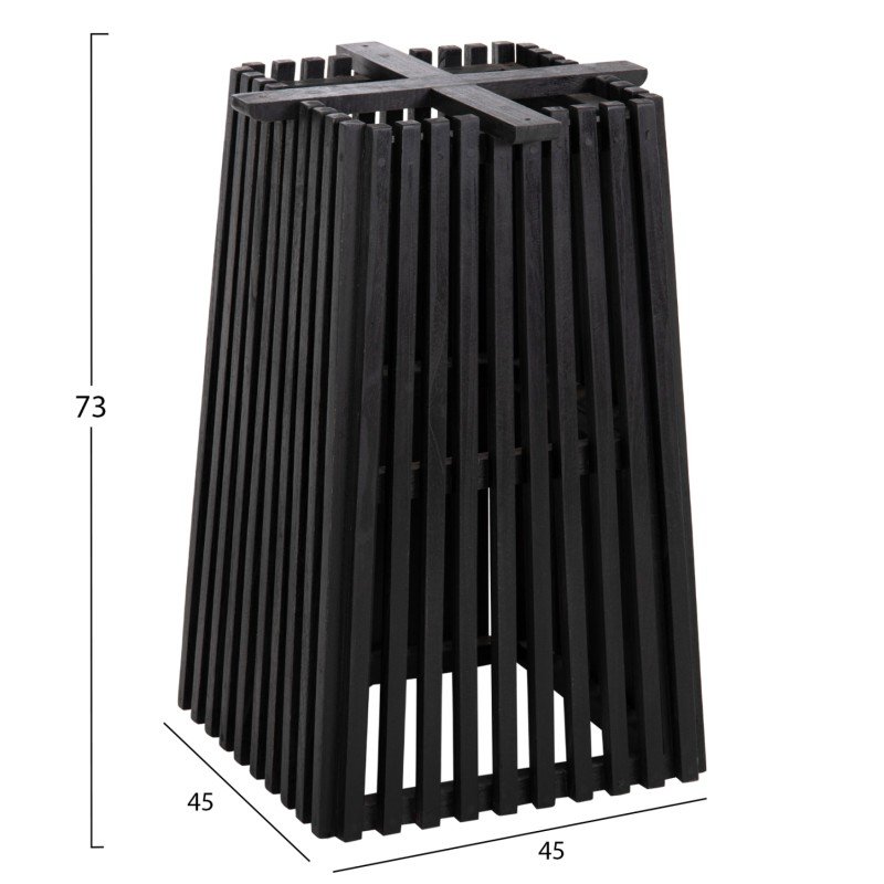 ΒΑΣΗ ΤΡΑΠΕΖΙΟΥ ΕΣΩΤ.ΧΩΡΟΥ ΤΕΤΡΑΓΩΝΗ FRANTZ HM9460.12 ΞΥΛΟ MINDI ΣΕ ΜΑΥΡΟ 45x45x73Y εκ.