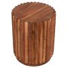 ΒΟΗΘΗΤΙΚΟ ΤΡΑΠΕΖΙ ΣΤΡΟΓΓΥΛΟ SEDGE HM9696 ΜΑΣΙΦ ΑΚΑΚΙΑ-ΦΥΣΙΚΟ ΧΡΩΜΑ Φ40x50Υεκ.