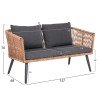 ΣΑΛΟΝΙ ΕΞ.ΧΩΡΟΥ 4ΤΜΧ FREJA HM6057.03 ΑΛΟΥΜ.ΑΝΘΡΑΚΙ-PE RATTAN ΜΠΕΖ-ΑΝΘΡΑΚΙ ΜΑΞΙΛΑΡΙΑ