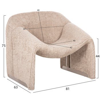 ΠΟΛΥΘΡΟΝΑ SPINER HM9599.08 ΜΠΕΖ ΜΠΟΥΚΛΕ ΥΦΑΣΜΑ 81x64x74Υεκ.