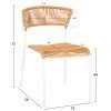 ΚΑΡΕΚΛΑ SUKI HM6053.01 ΜΕΤΑΛΛO ΛΕΥΚΟ KAI ΣΥΝΘ. RATTAN ΣΕ ΦΥΣΙΚΟ 54x62x80Υεκ