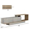 ΣΥΝΘΕΤΟ ΤΗΛΕΟΡΑΣΗΣ GARCELLE HM8904.14 ΜΕΛΑΜΙΝΗ ΦΥΣΙΚΟ-STONE TEXTURE 180x29,6x45Υεκ