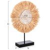 ΕΠΙΤΡΑΠΕΖΙΟ ΔΙΑΚΟΣΜΗΤΙΚΟ HM4224 ΙΝΕΣ RAFFIA ΣΕ ΦΥΣΙΚΟ-ΜΑΥΡΗ ΞΥΛΙΝΗ ΒΑΣΗ 18x9x43Υεκ.