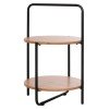 ΒΟΗΘΗΤΙΚΟ ΤΡΑΠΕΖΙ SYLO HM9618.01 MDF ΣΕ ΦΥΣΙΚΟ-ΜΑΥΡΟ ΜΕΤΑΛΛΟ Φ44x66Υεκ.
