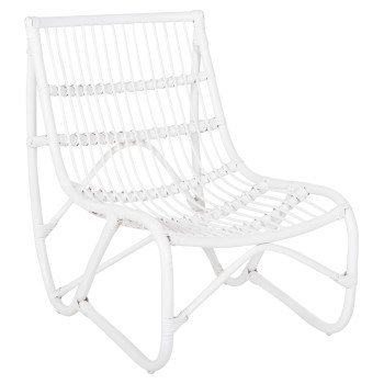ΠΟΛΥΘΡΟΝΑ GRINN HM9815.03 ΡΑΒΔΟΙ RATTAN ΣΕ ΛΕΥΚΟ 56,5x73,5x79,5Υ εκ.