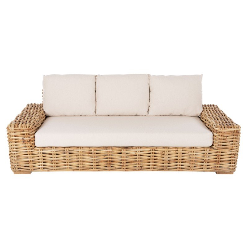 ΚΑΝΑΠΕΣ ΤΡΙΘΕΣΙΟΣ ΕΞ.ΧΩΡΟΥ TROPEL HM9808 ΞΥΛΟ MANGO-RATTAN ΦΥΣΙΚΟ-ΛΕΥΚΑ ΜΑΞΙΛΑΡΙΑ 216x88x85Υεκ