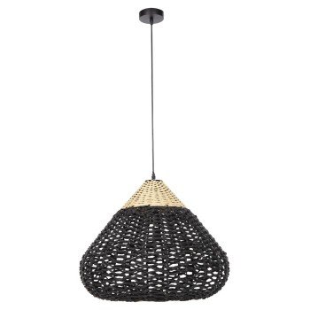 ΦΩΤΙΣΤΙΚΟ ΟΡΟΦΗΣ ΚΡΕΜΑΣΤΟ HM4346 ΑΠΟ PAPER ROPE ΜΠΕΖ ΚΑΙ ΜΑΥΡΟ Φ55,5x44Υεκ.