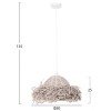 ΦΩΤΙΣΤΙΚΟ ΟΡΟΦΗΣ ΚΡΕΜΑΣΤΟ HM4349 SEAGRASS ΣΕ WHITEWASH ΧΡΩΜΑ Φ50x25-135Υεκ.