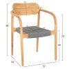 ΠΟΛΥΘΡΟΝΑ OSLO HM9636.08 ΞΥΛΟ TEAK ΦΥΣΙΚΟ & ΣΧΟΙΝΙ--B’ΔΙΑΛΟΓΗΣ 55x54x80Yεκ.