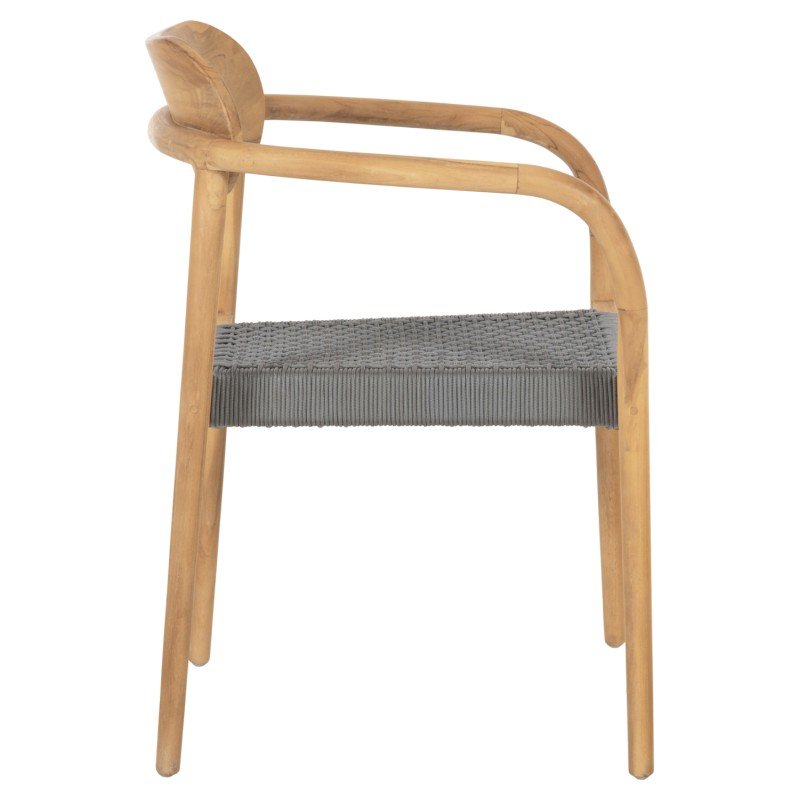 ΠΟΛΥΘΡΟΝΑ OSLO HM9636.08 ΞΥΛΟ TEAK ΦΥΣΙΚΟ & ΣΧΟΙΝΙ--B’ΔΙΑΛΟΓΗΣ 55x54x80Yεκ.