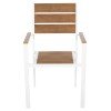 ΠΟΛΥΘΡΟΝΑ ΑΛΟΥΜΙΝΙΟΥ SAGA HM5981.01 ΛΕΥΚΗ-POLYWOOD ΣΕ ΦΥΣΙΚΟ 55x55x86Υεκ.