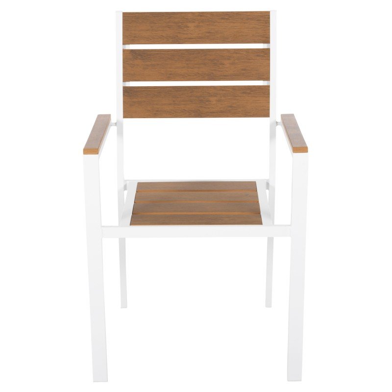 ΠΟΛΥΘΡΟΝΑ ΑΛΟΥΜΙΝΙΟΥ SAGA HM5981.01 ΛΕΥΚΗ-POLYWOOD ΣΕ ΦΥΣΙΚΟ 55x55x86Υεκ.